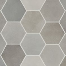 Bedrosians Celine - Greige 4" Hexagon Matte Porcelain Floor & Wall Tile