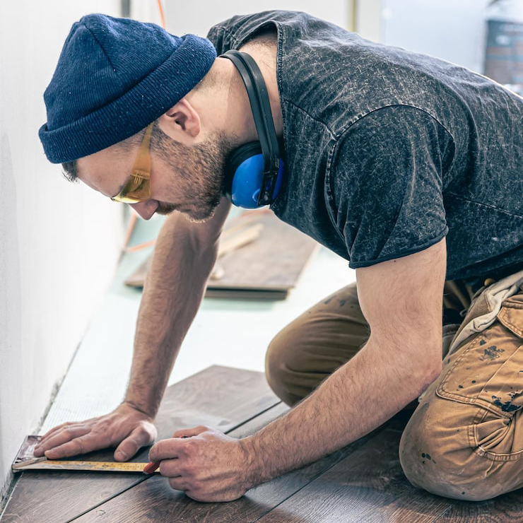 Beautiful laminate flooring installation showcasing realistic wood grain and modern durability